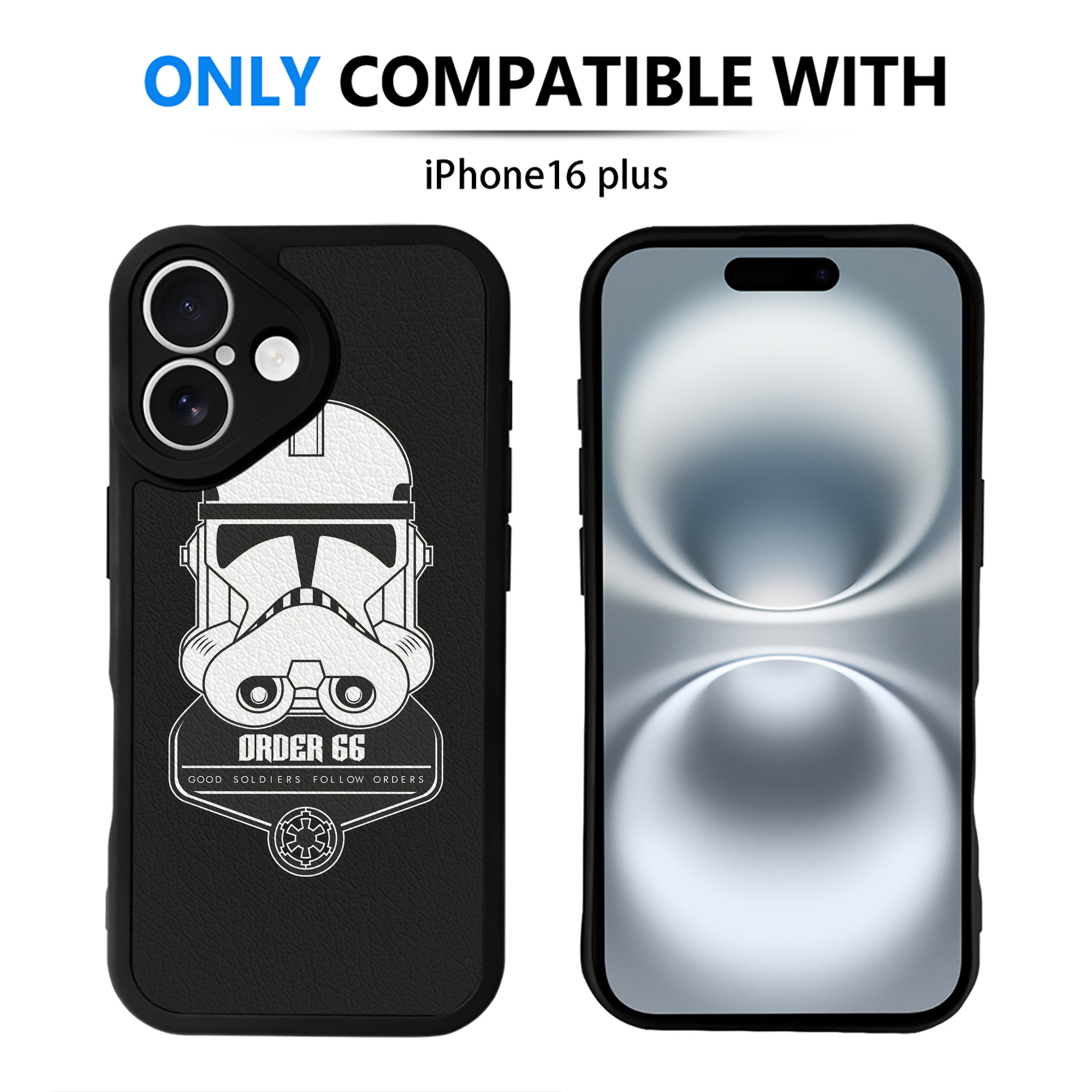 （画像用） スター・ウォーズ Star Wars 【iPhone 16シリーズ対応】シリコンスマホケース（レザー調） 材質：シリコン